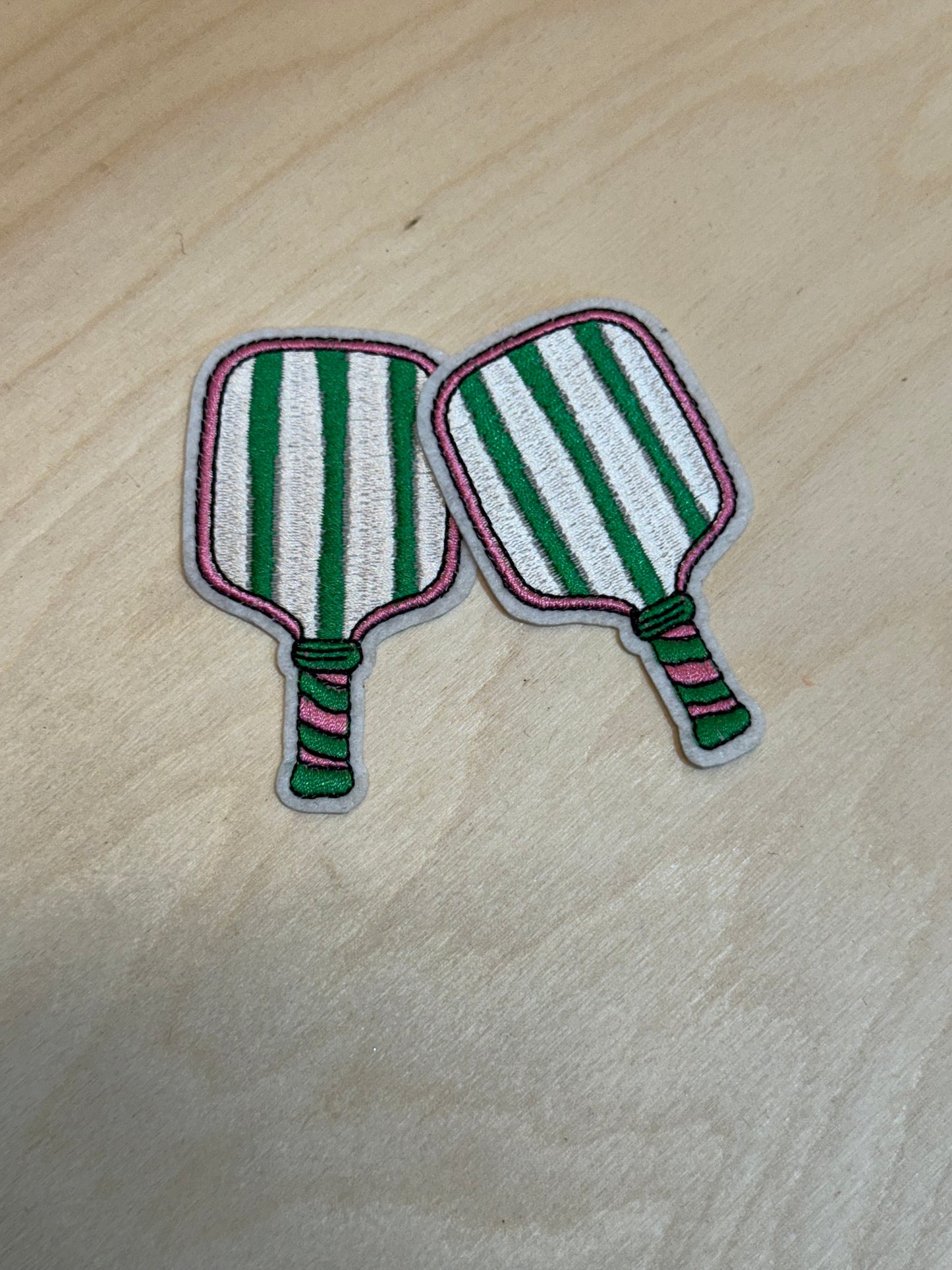 Pickleball Paddle Embroidered Patch