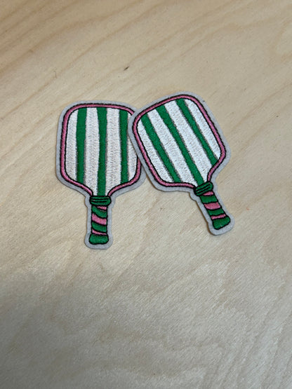 Pickleball Paddle Embroidered Patch