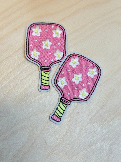 Pickleball Paddle Embroidered Patch