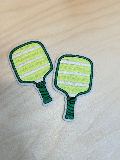 Pickleball Paddle Embroidered Patch