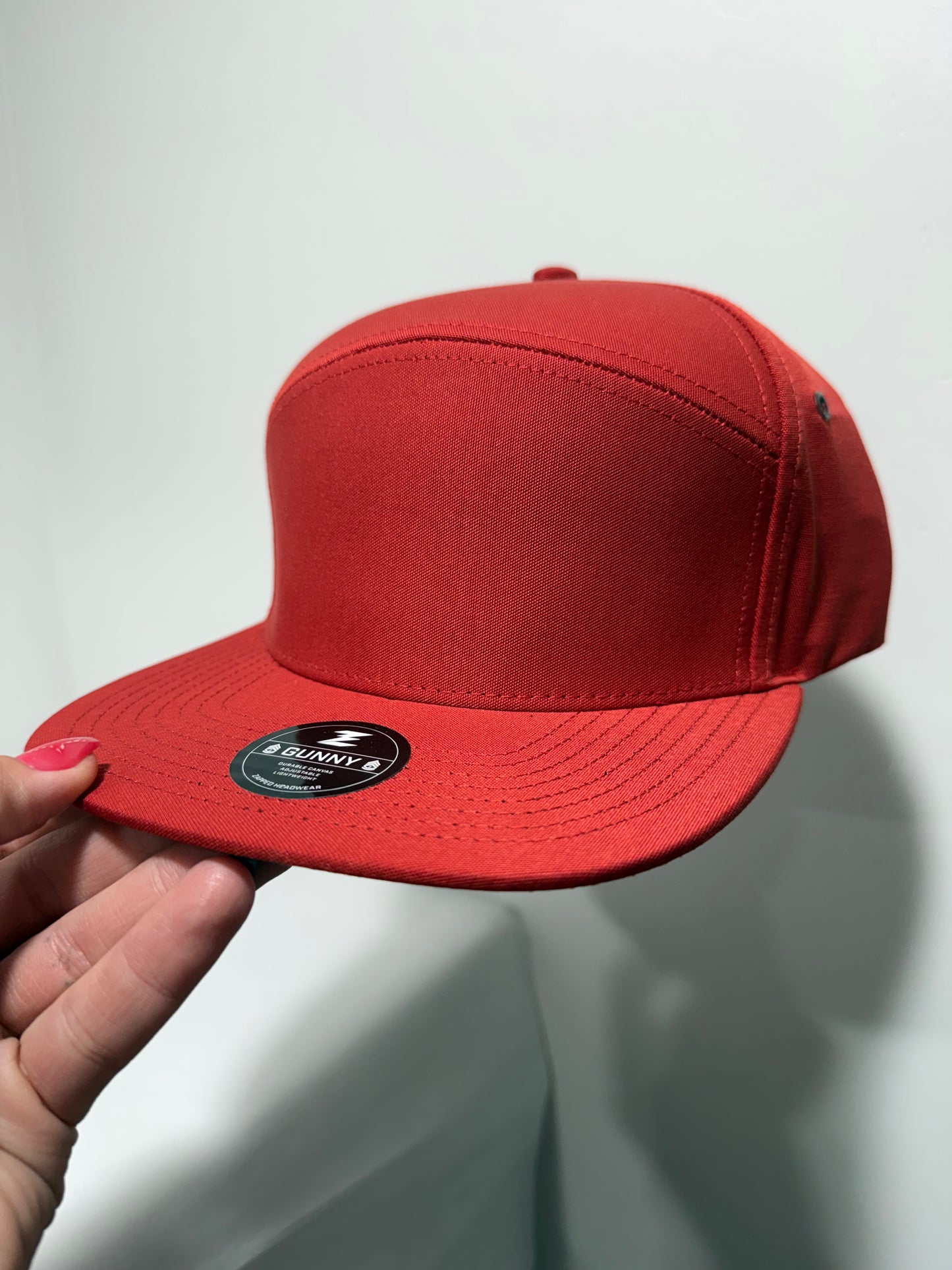 Gunny Full Canvas Flat Bill Red