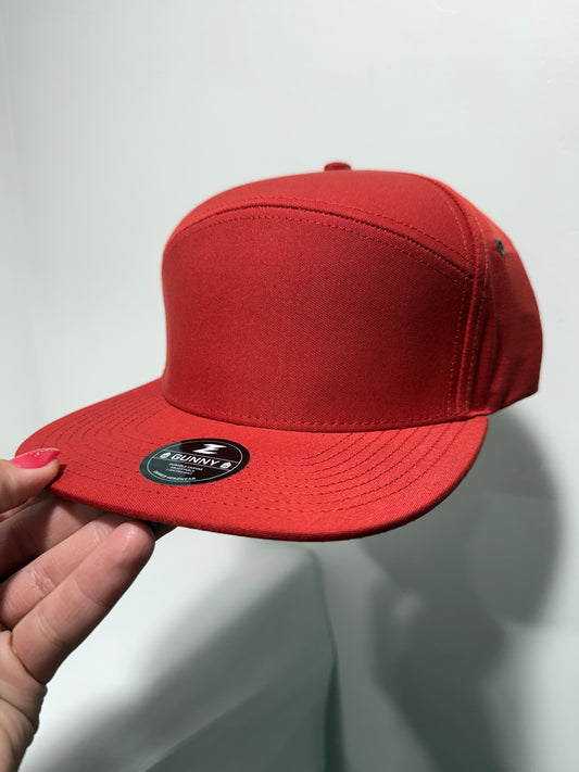 Gunny Full Canvas Flat Bill Red