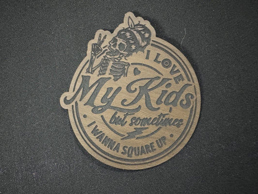 Kids Square Up Leatherette Patch