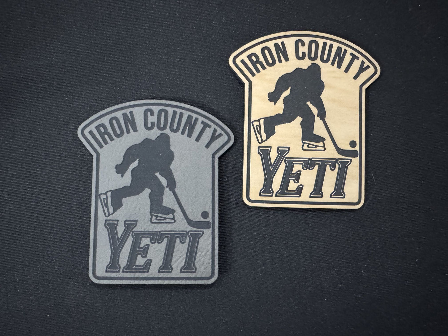 Skating Yeti Leatherette Patch