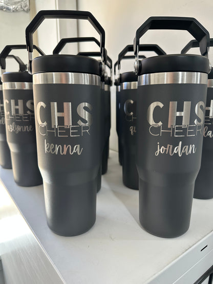Logo + Name Tumbler Engraving