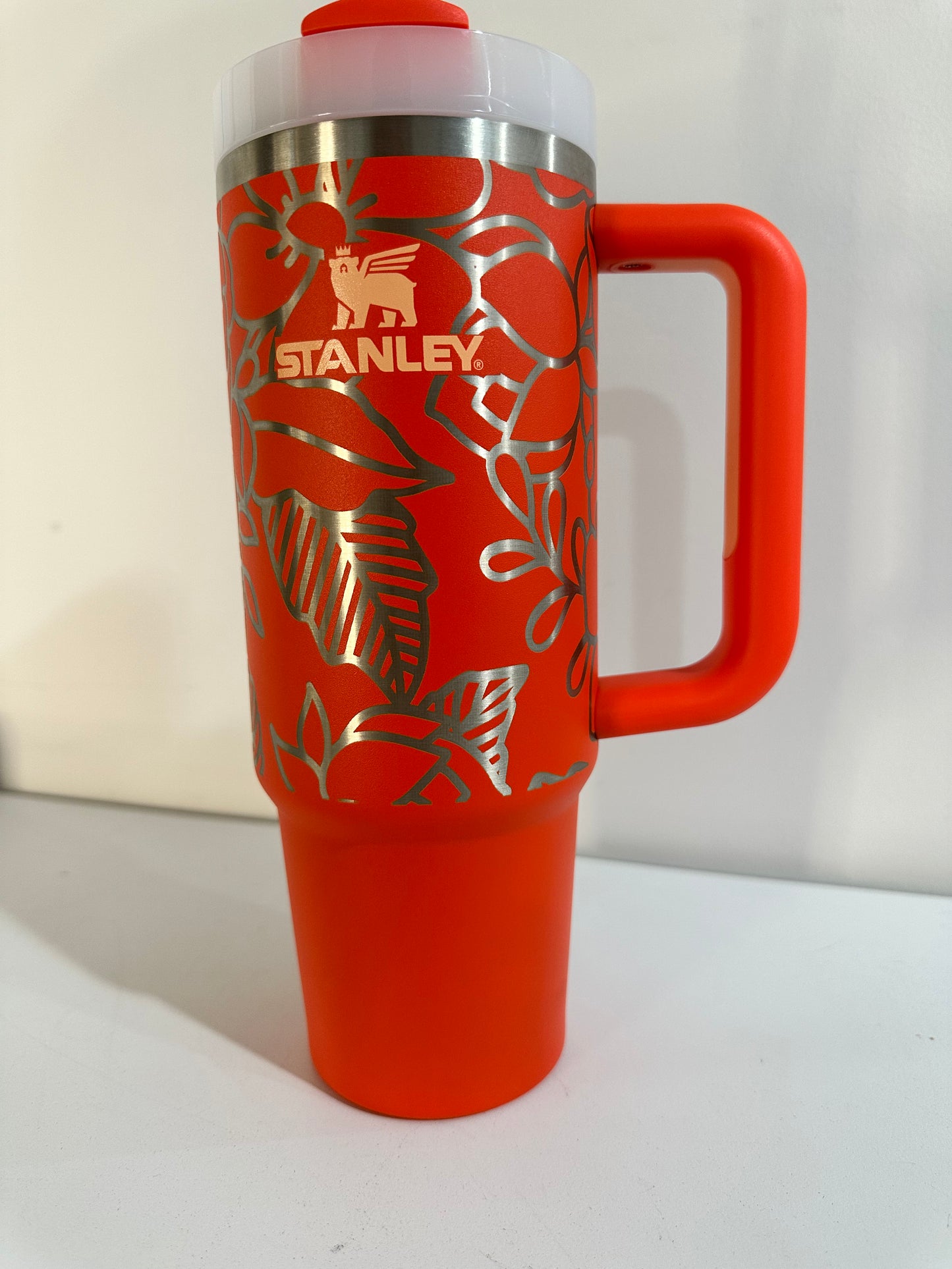 Stanley 30 oz. Quencher H2.0 FlowState Tumbler, Tigerlily Orange