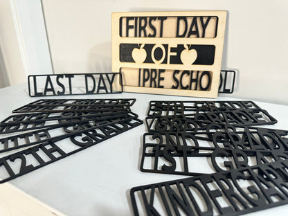 Interchangeable Back To School Photo Board