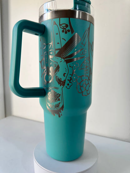Half Wrapped Tumbler Engraving Designs