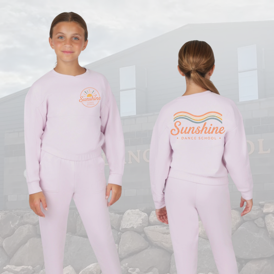 SDS Tween Girls Melange Long Sleeve and Jogger Set