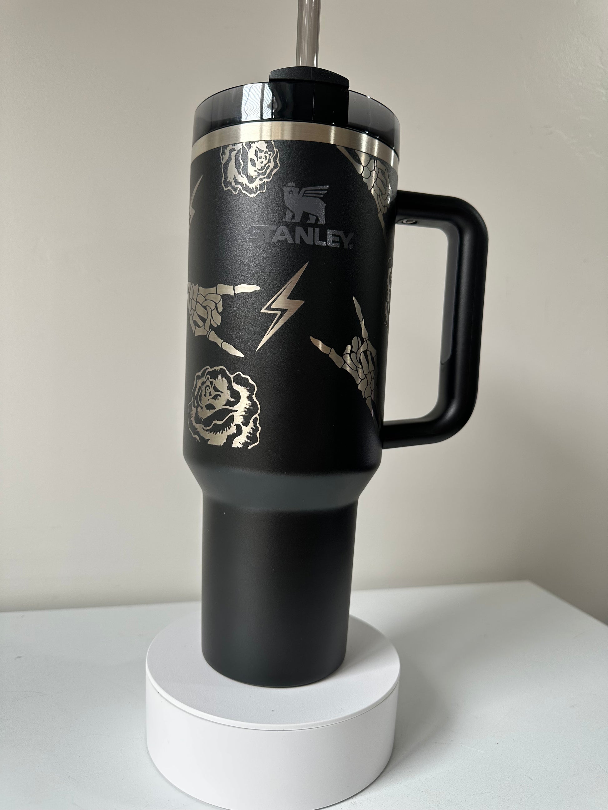 40oz Engraved Stanley Cup Tumbler with Handle – Pixels and Wood